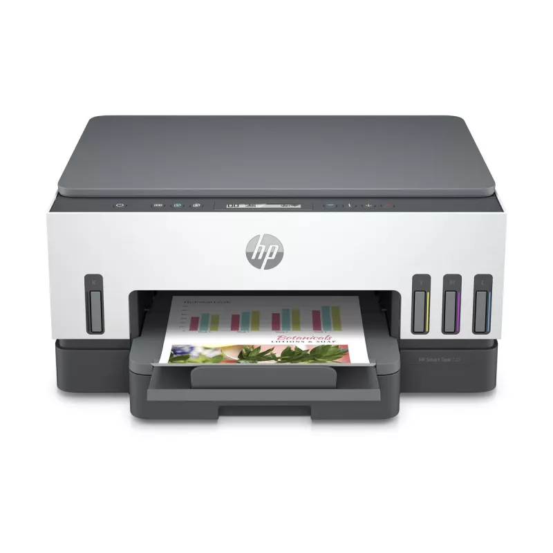Multifunkčná tlačiareň HP Smart Tank 720 — termálna atramentová, farebná, A4, Wi‑Fi, duplex, 4800x1200 dpi