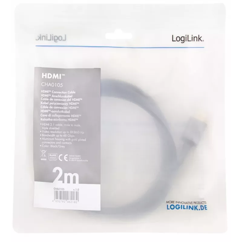 HDMI kábel LogiLink CHA0105 2 m
