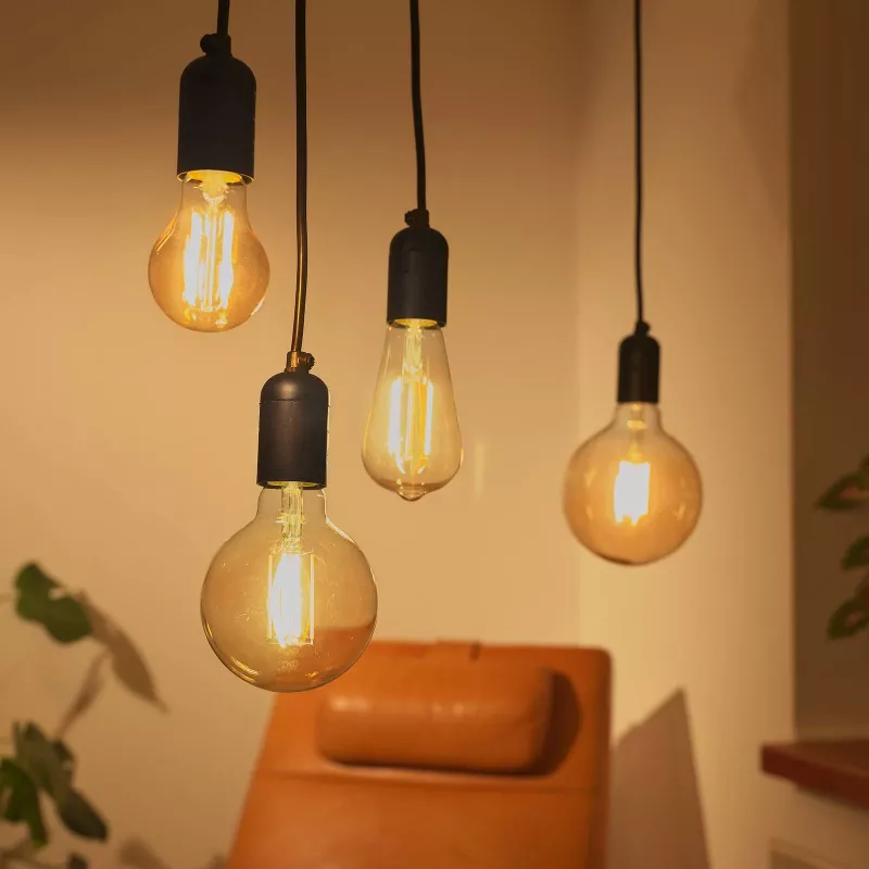 Inteligentná žiarovka Denver LBF-404 Wi‑Fi čierna transparentná energetická trieda F
