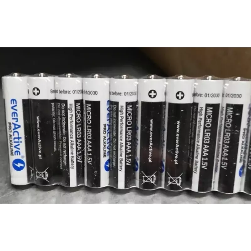 Jednorazová alkalická batéria everActive LR0310PAK AAA 1,5 V 1250 mAh 10 ks balenie