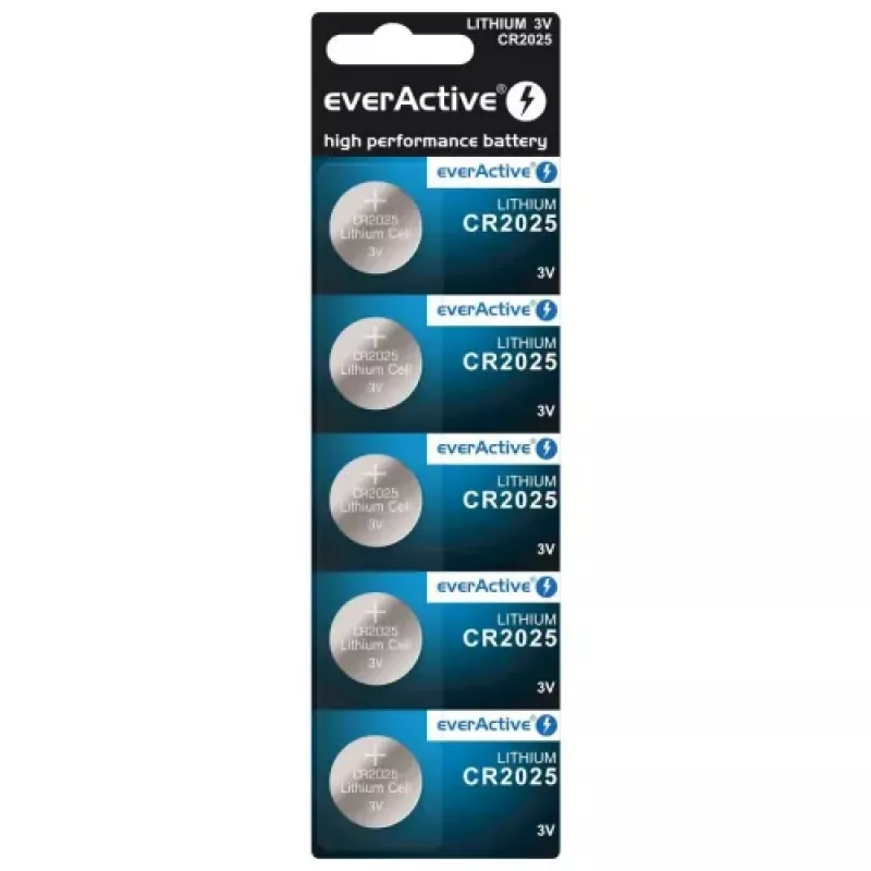 Lítiumová batéria mini everActive CR2025 - blister 5 ks