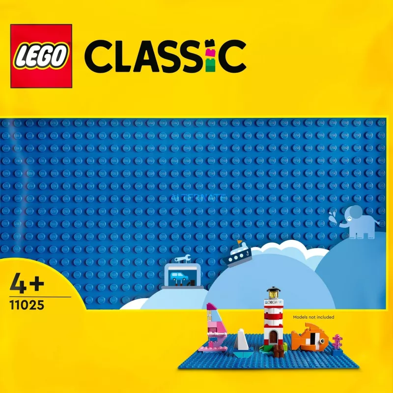 LEGO stavebná doska 11025 — modrá základná doska 32x32 výstupkov, 250×250 mm