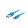 Kábel USB 2.0 LANBERG CA-USBO-21CU-0010-BL — USB A na USB C, 1 m, modrý