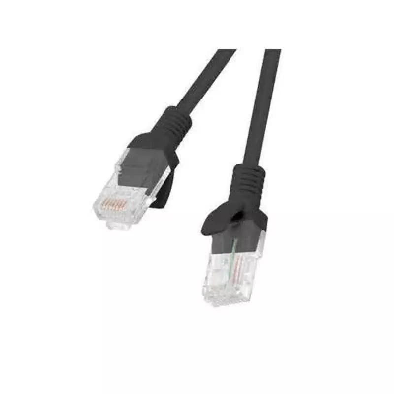 Sieťový kábel LANBERG PCU5-10CC-0500-BK Cat5e U/UTP RJ-45 — 5 m, čierny, CCA vodič