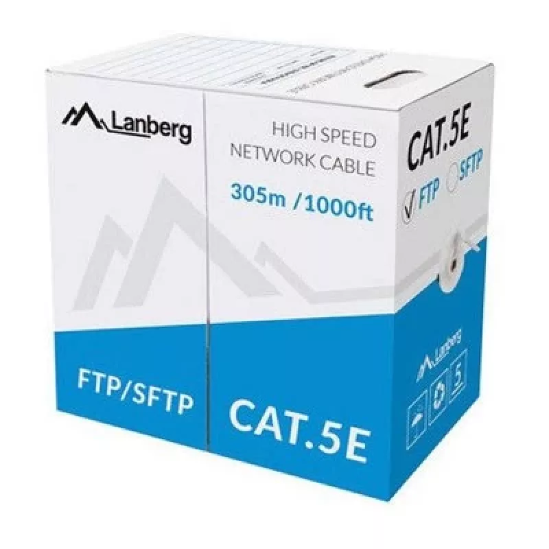 Sieťový kábel Lanberg LCS5-11CU-0305-S RJ45 Cat5e 305 m sivý