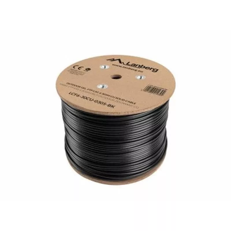 Sieťový kábel Lanberg LCF6-30CU-0305-BK RJ45 Cat6 305 m čierny