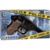 Kovový hračkársky policajný revolver Gonher 8-ranný, kovová konštrukcia, model 258441