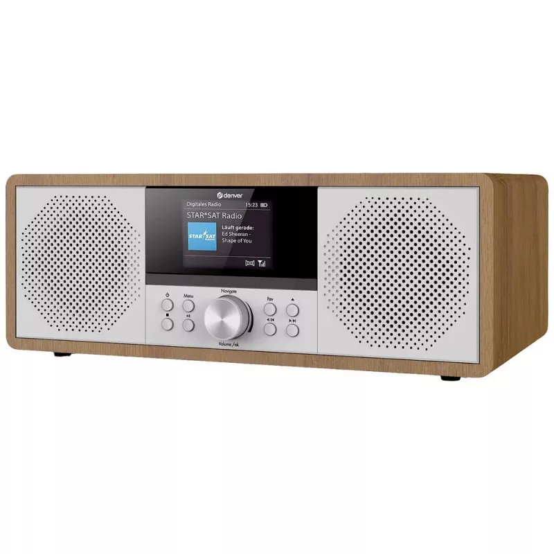 Internetové rádio Denver MIR-270DW DAB+ FM 20W drevo