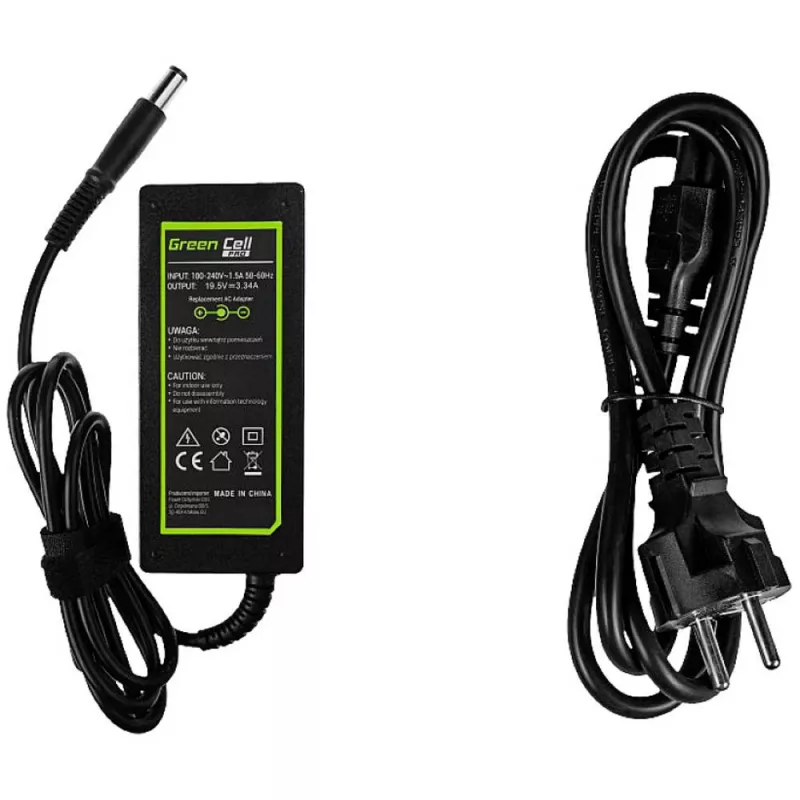 Green Cell AD07AP napájací zdroj AC adaptér pre Dell 19,5V 3,34A 65W / 7,4mm-5,0mm