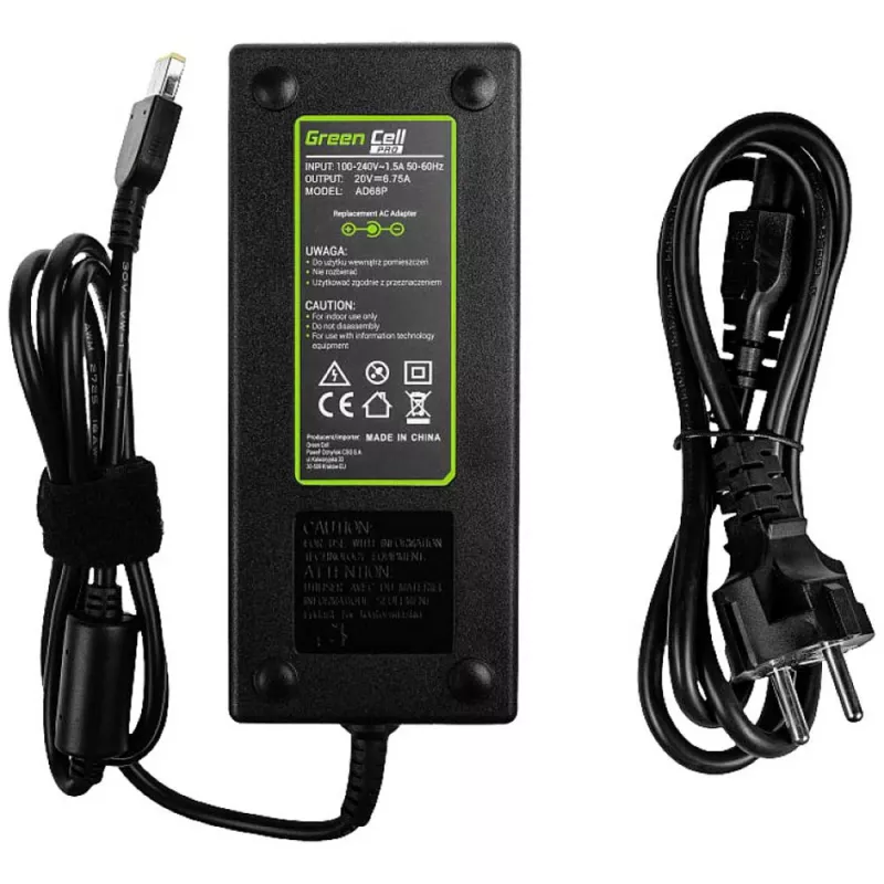 Napájací zdroj Green Cell AD68P 135 W AC/DC 20 V 6,75 A pre interiér čierny