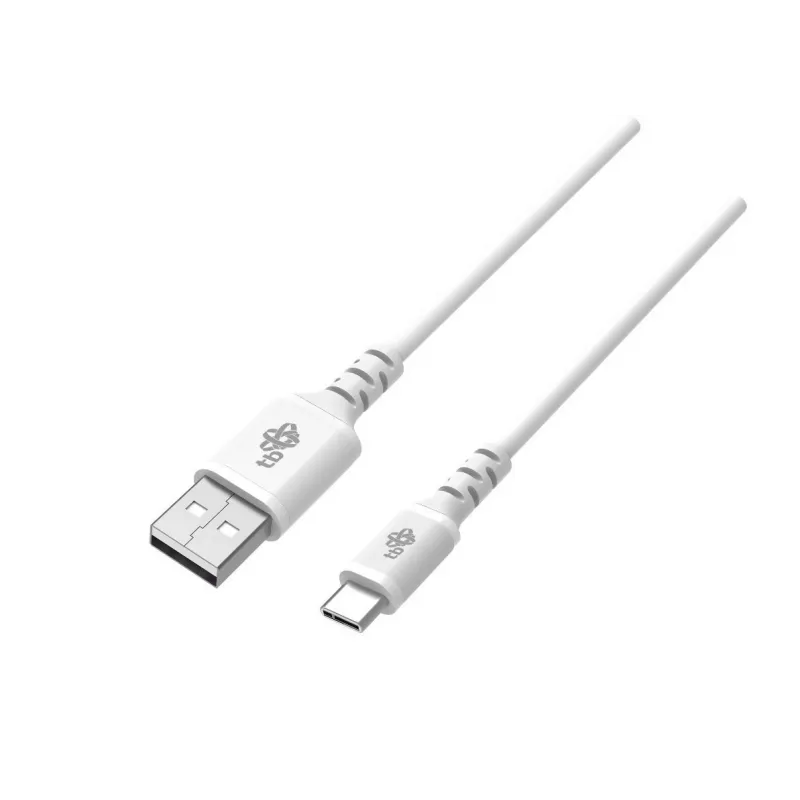 Kábel USB-USB C 2m silikónový biely Quick Charge