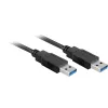 Wentronic Goobay USB 3.0 SuperSpeed kábel, čierny, 3 m – USB 3.0 konektor samec (Type-A) > USB 3.0 konektor samec (Type-A) (93929)