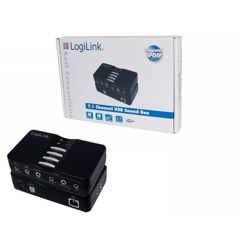LogiLink USB Sound Box Dolby 7.1 8-kanálový 7.1 kanály