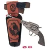 Hračkárska kovová kovbojská revolver Pulio 155150/0 s odnímateľným puzdrom, replika Single-Action