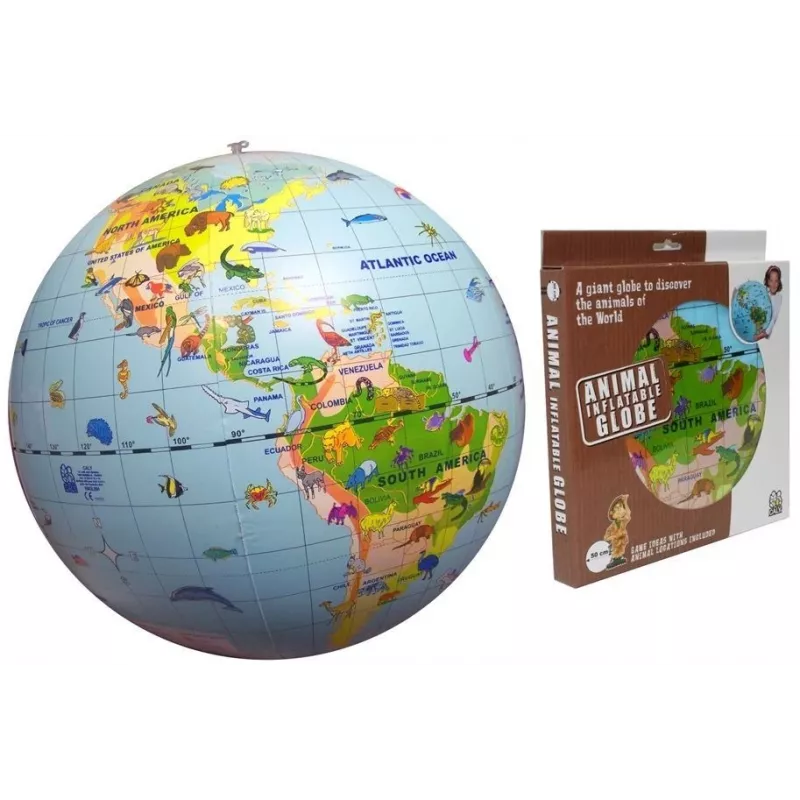Caly Animal Globe Maxi glóbus 50 cm, viacfarebný
