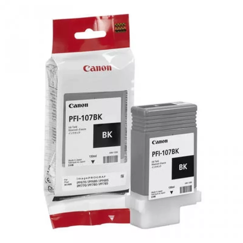 Canon PFI-107BK atramentová kazeta 1 ks originálna čierna