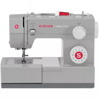 Automatický šijací stroj SINGER SMC4423 — 23 vzorov stehov, 5 mm dĺžka stehu, 1-krokové gombíkové dierky, voľné rameno, elektrický