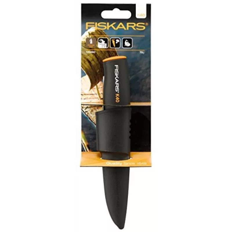 Fiskars univerzálny nôž K40 čierny sivý (1001622)