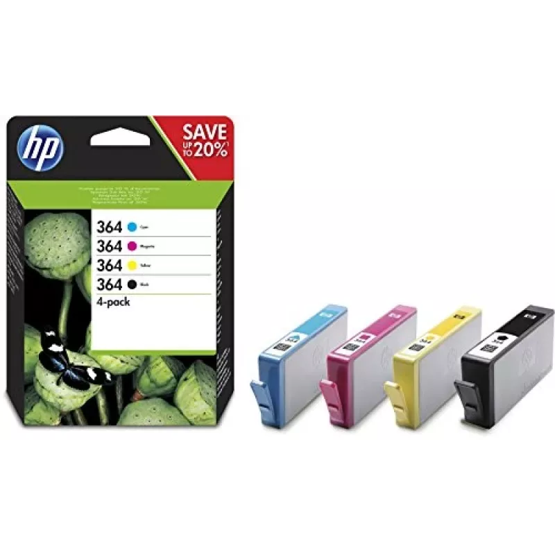 HP 364 4-balík čierna/azúrová/magenta/žltá originálne atramentové kazety