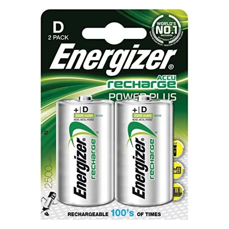 Energizer NiMH batéria D 2500mAh - balenie 2 ks