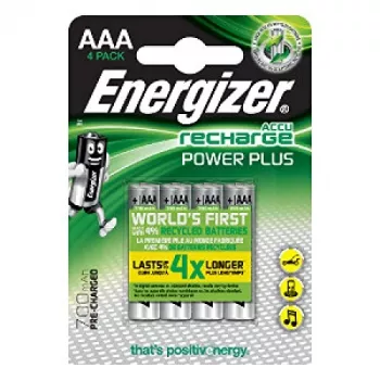 ENERGIZER BATTERY Accu Recharge Power Plus 700 mAh AAA HR3/4 akumulátor, 4 ks