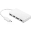 Wentronic Goobay USB-C™ 4x multiport adaptér, biely - súčasné pripojenie 4x USB 3.0 A-konektor samica na USB-C™ konektor samec (66274)