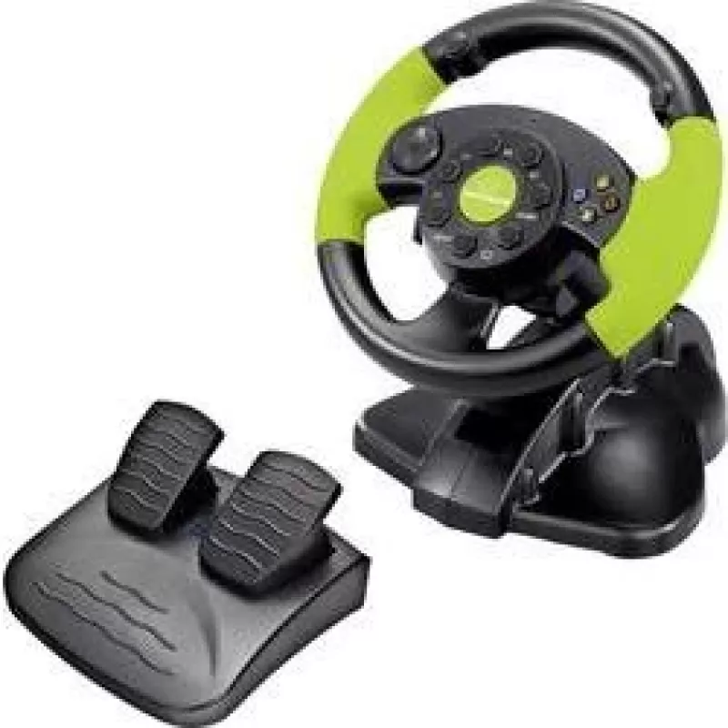 Esperanza EG104 High Octane volant s pedálmi, PC/PS3/Xbox 360, čierno-zelený
