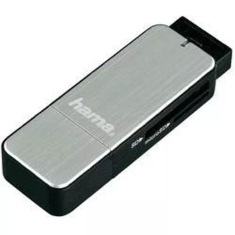 Hama 123900 čítačka kariet USB 3.0 SD/microSD, hliník, čierna/strieborná