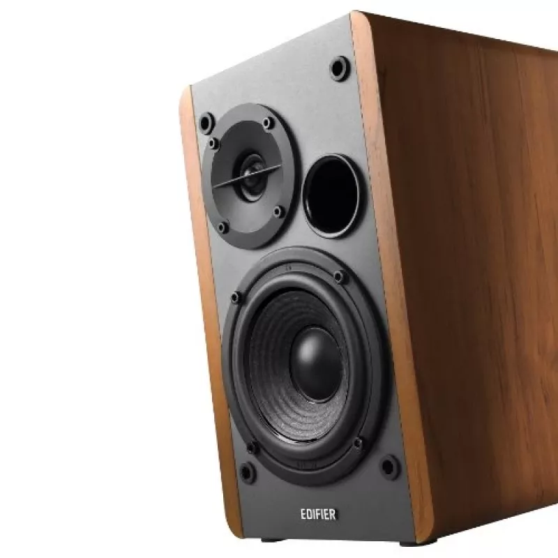 Edifier R1280T aktívny regálový reproduktorový systém s diaľkovým ovládačom a dvoma RCA vstupmi - hnedé drevo