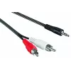 Audio kábel 3,5 mm > stereo cinch (čierna, 1,5 metra)