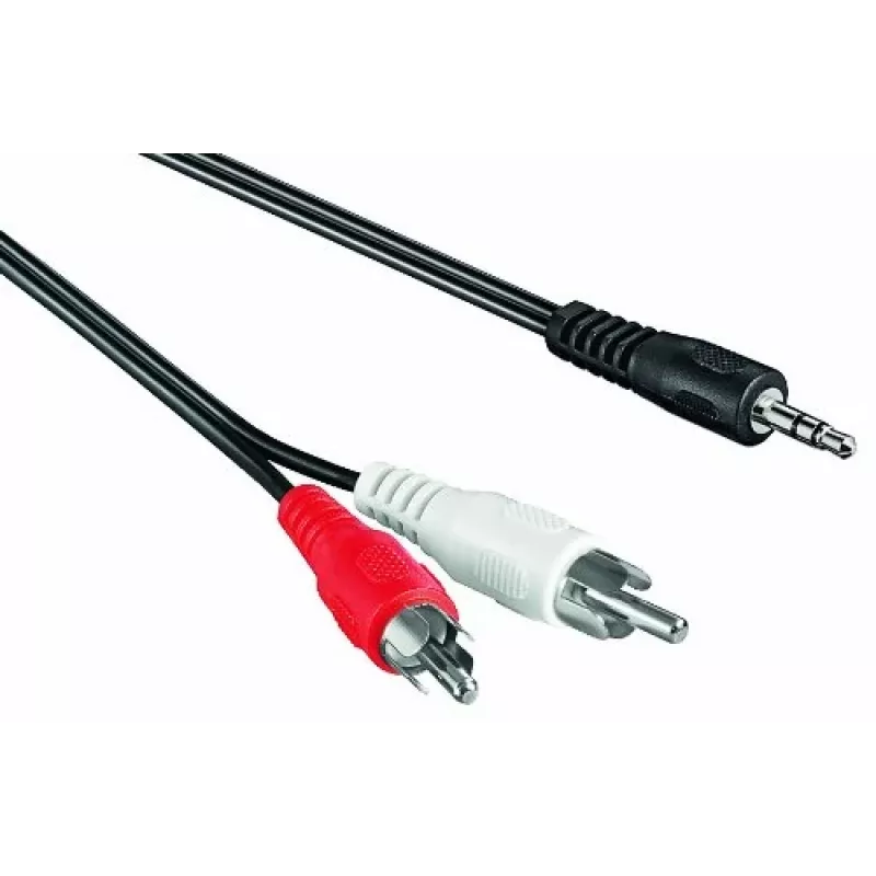 Audio kábel 3,5 mm > stereo cinch (čierna, 1,5 metra)