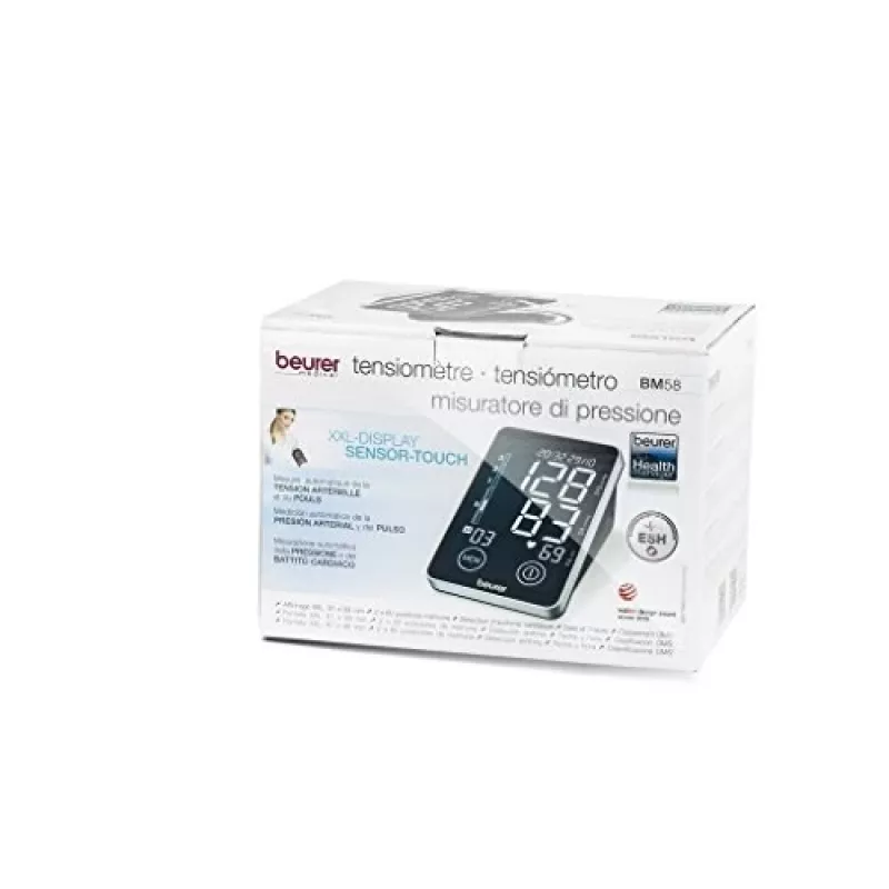 Beurer BM 58 tlakomer na rameno (65516), detekcia arytmie, rozhranie USB pre PC, čierny