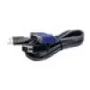 TRENDnet TK CU10 - kábel klávesnica / video / myš (KVM) - USB Type A, 4-pin, HD-15 (M) - HD-15 (M) - 3,1m - čierna (TK-CU10)
