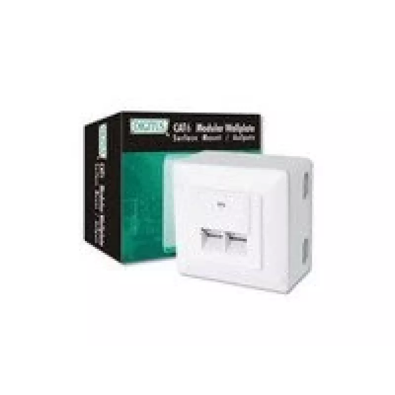 Digitus DN-9006-N sieťová zásuvka CAT 6, trieda E, tienená, na povrchovú montáž, biela