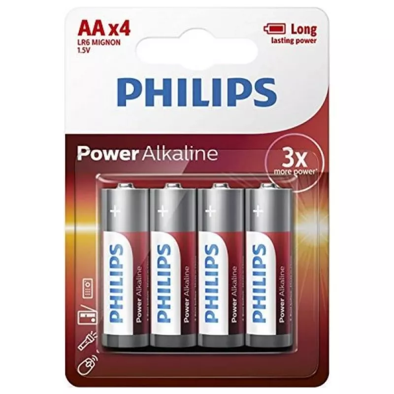 Jednorazová batéria Philips Power Alkaline Battery LR6P4B/10