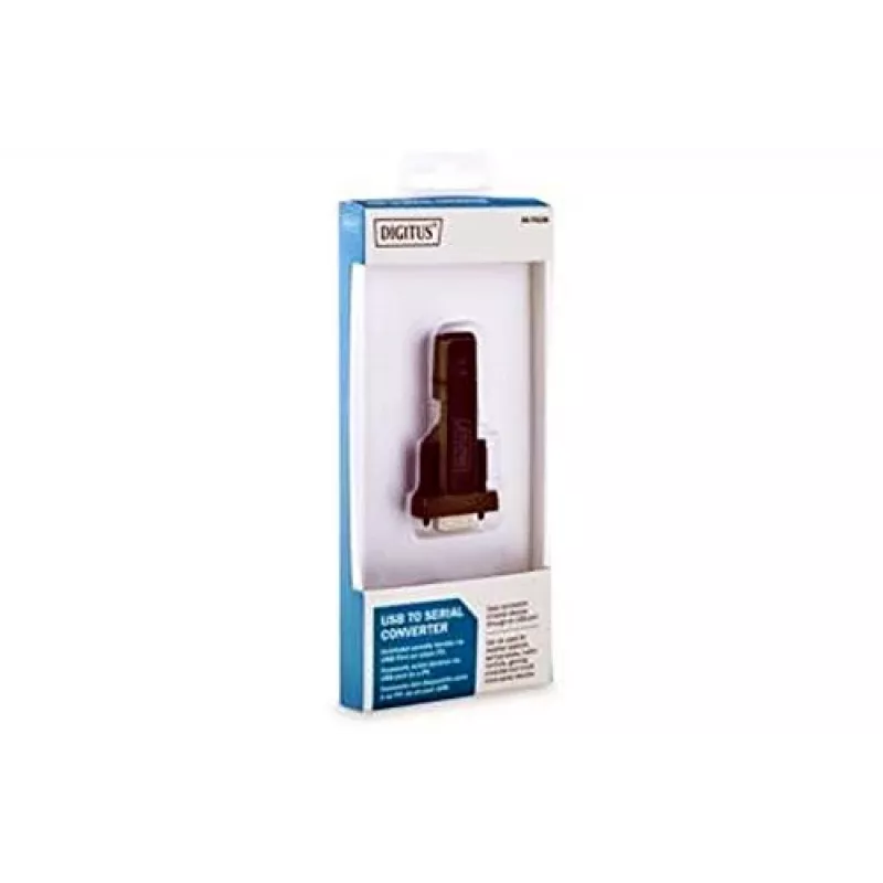 DIGITUS USB 2.0 na sériový konvertor DSUB 9M vrátane USB-A kábel 80 cm FTDI chipset USB 2.0 na RS232 (FT232RL)