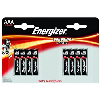 Alkalické batérie AAA Energizer E92 — 8-blisterové balenie