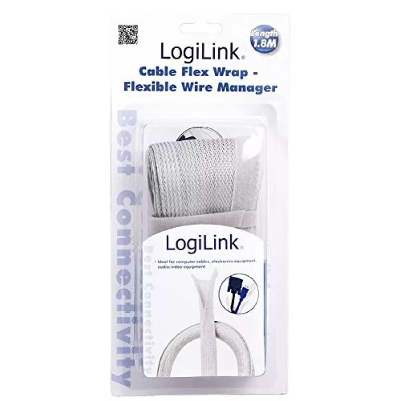 LogiLink KAB0007 viazač káblov sivý