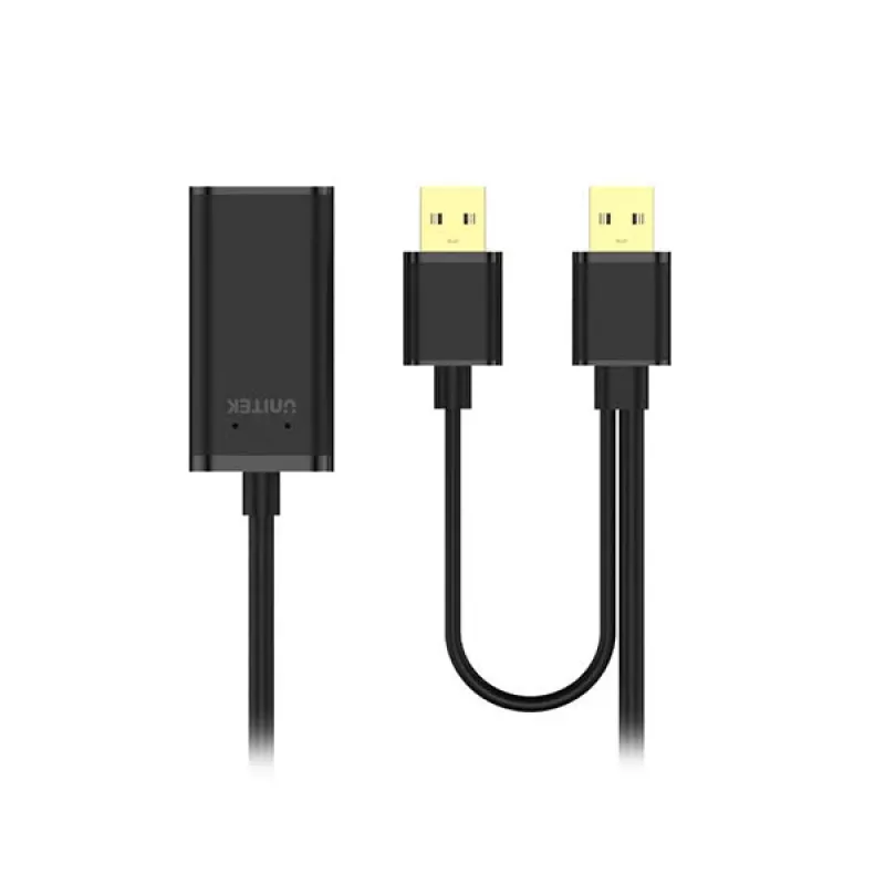 UNITEK Y-278 USB kábel USB 2.0 10 m 2 x USB A USB A čierny