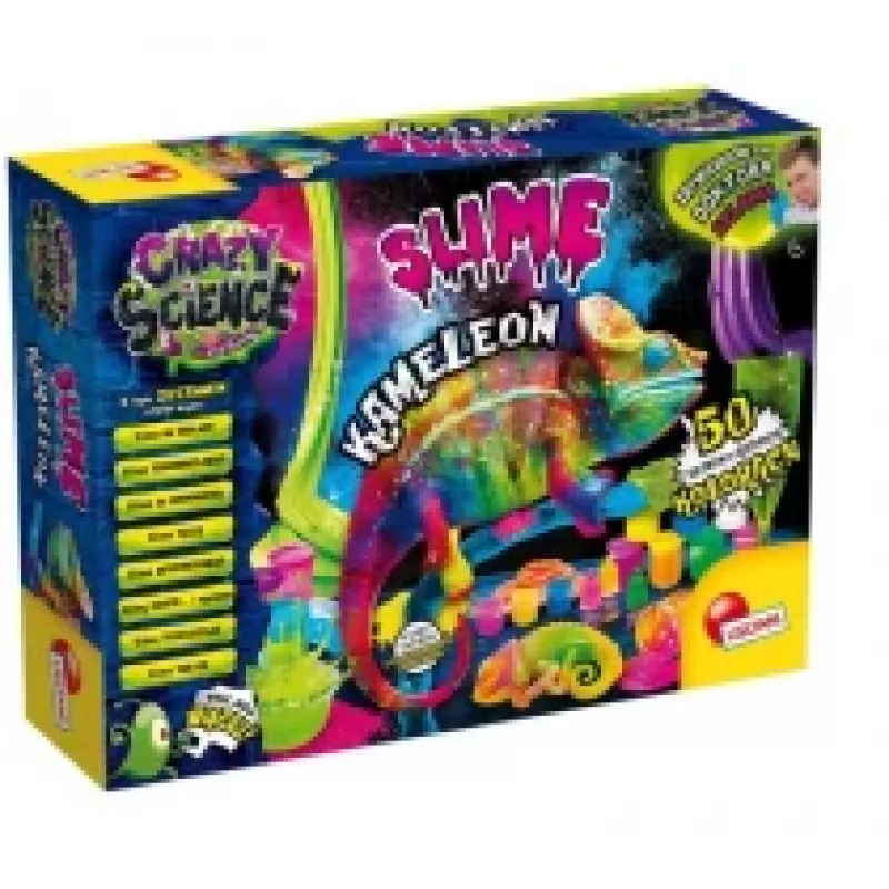 Liscianigiochi Science Kit Crazy Science Slime Chameleon 304-PL89246 – vzdelávacia experimentálna sada so slizom