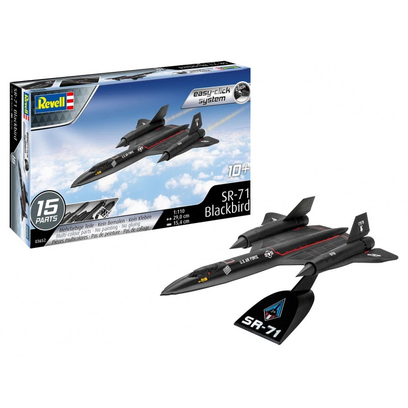 Revell 1/110 mierka Lockheed SR-71 Blackbird Easy Click modelová stavebnica