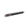 LANBERG PDU-07E-0200-IEC-BK PDU 1U 10A 7 zásuviek francúzske 2m čierna
