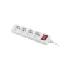 Predlžovacia zásuvka Lanberg PS1-04E-0150-W 1,5m 4 AC zásuvky interiér biela
