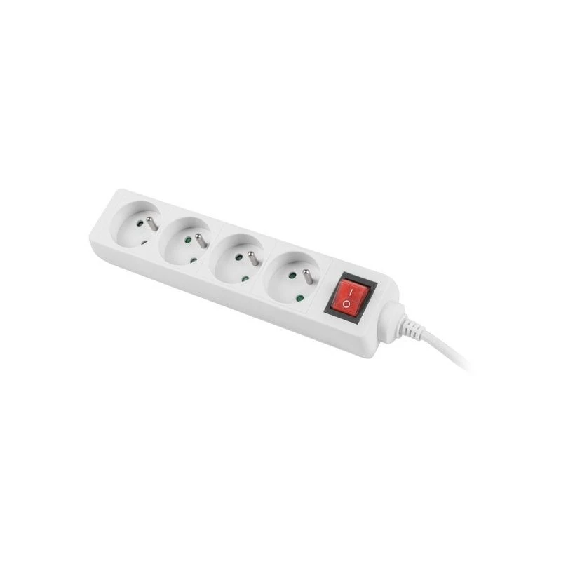Predlžovacia zásuvka Lanberg PS1-04E-0150-W 1,5m 4 AC zásuvky interiér biela