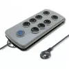 Qoltec Quick Switch 50162 prepäťová ochrana, 8 zásuviek, 2,5 m, sivá
