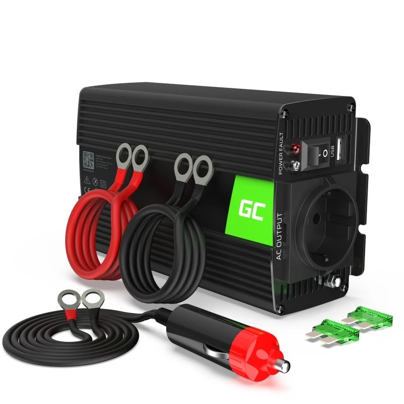 Green Cell® menič napätia 24V na 230V 300W čierna