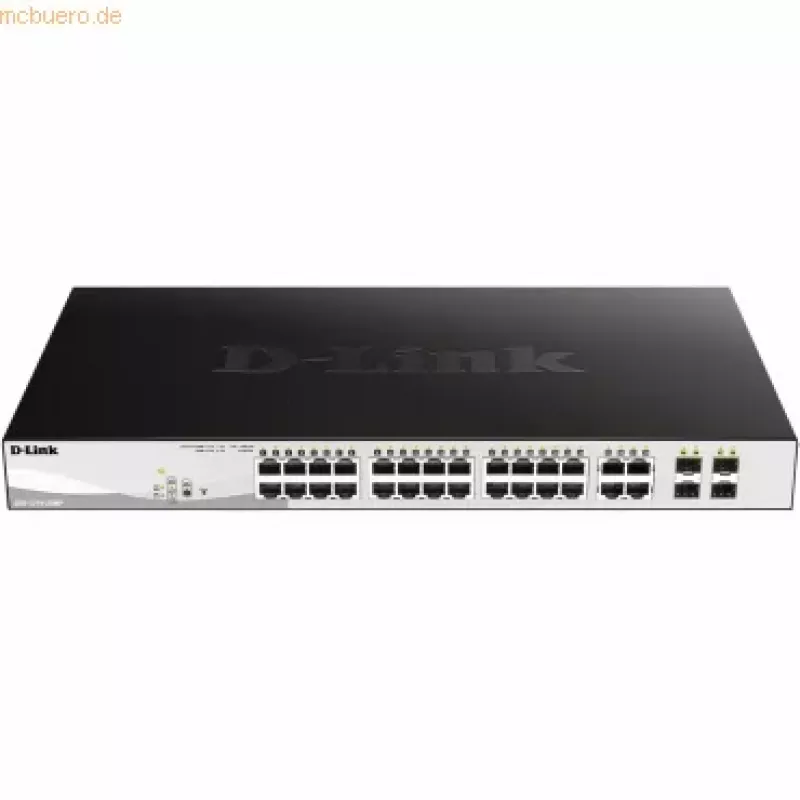 D-Link DGS-1210-28MP/E sieťový switch Managed L2 Gigabit Ethernet (10/100/1000) Power over Ethernet (PoE) 1U čierna, sivá