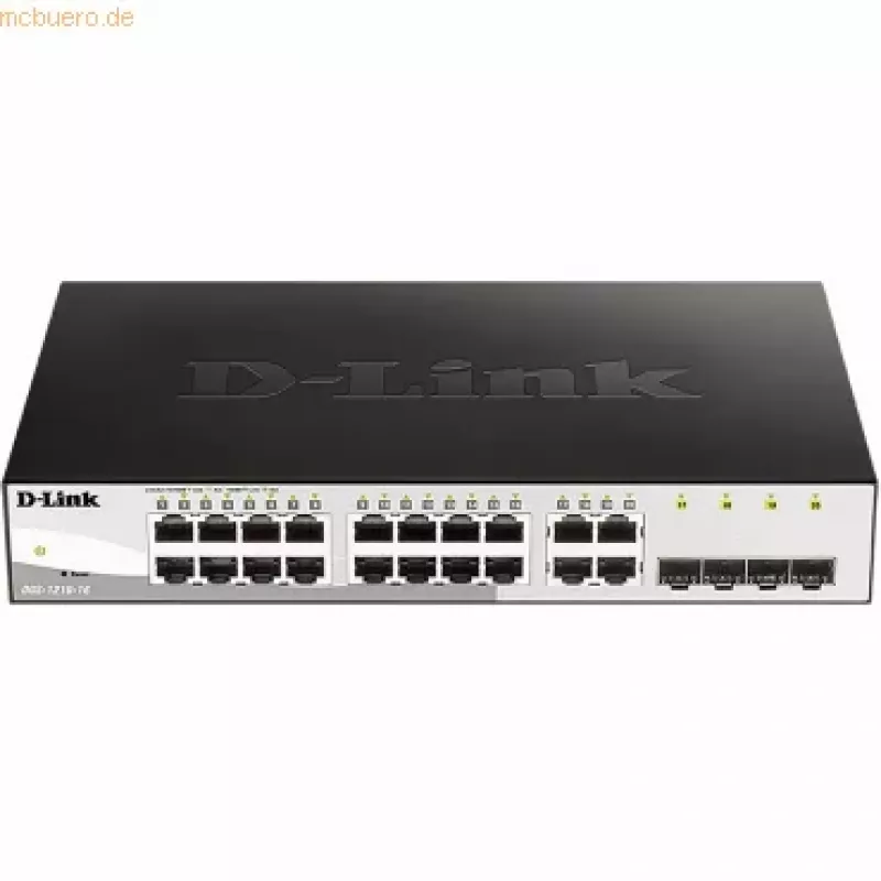 D-Link DGS-1210-16 Managed L2 Gigabit Ethernet (10/100/1000) čierny