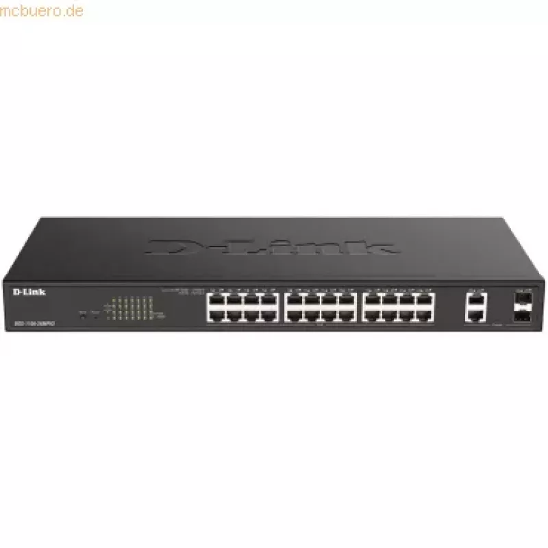 D-Link DGS-1100-26MPV2/E sieťový switch Managed L2 Gigabit Ethernet (10/100/1000) Power over Ethernet (PoE) čierny