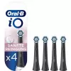 Nástavné kefky Oral-B iO Gentle Care — balenie 4 ks, čierne náhradné kefky